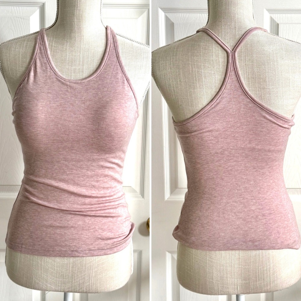 OGL Move Womens Racerback Tank Top Built-in Bra Dusty Rose Pink Size Small NWOT